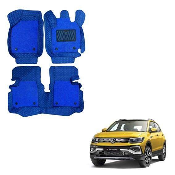 Illustrious mat carpet for volkswagen taigun - blue colour