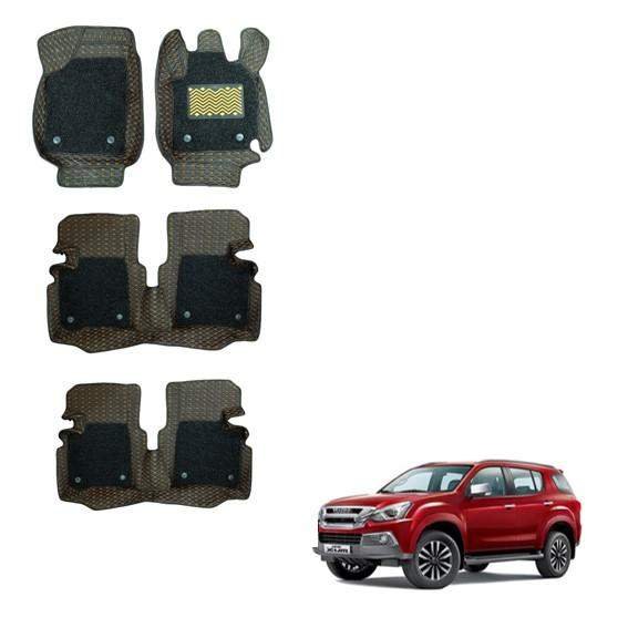 Isuzu mu-x waterproof 7d mat carpet - silver/tan colour