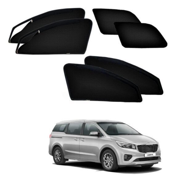 Kia carnival 2020 onwards zipper magnetic window sun shades (set of 6 pcs. )