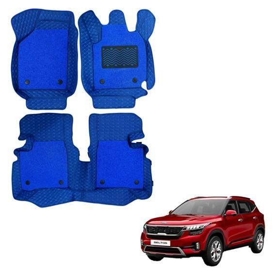 Kia seltos illustrious floor mats - blue colour