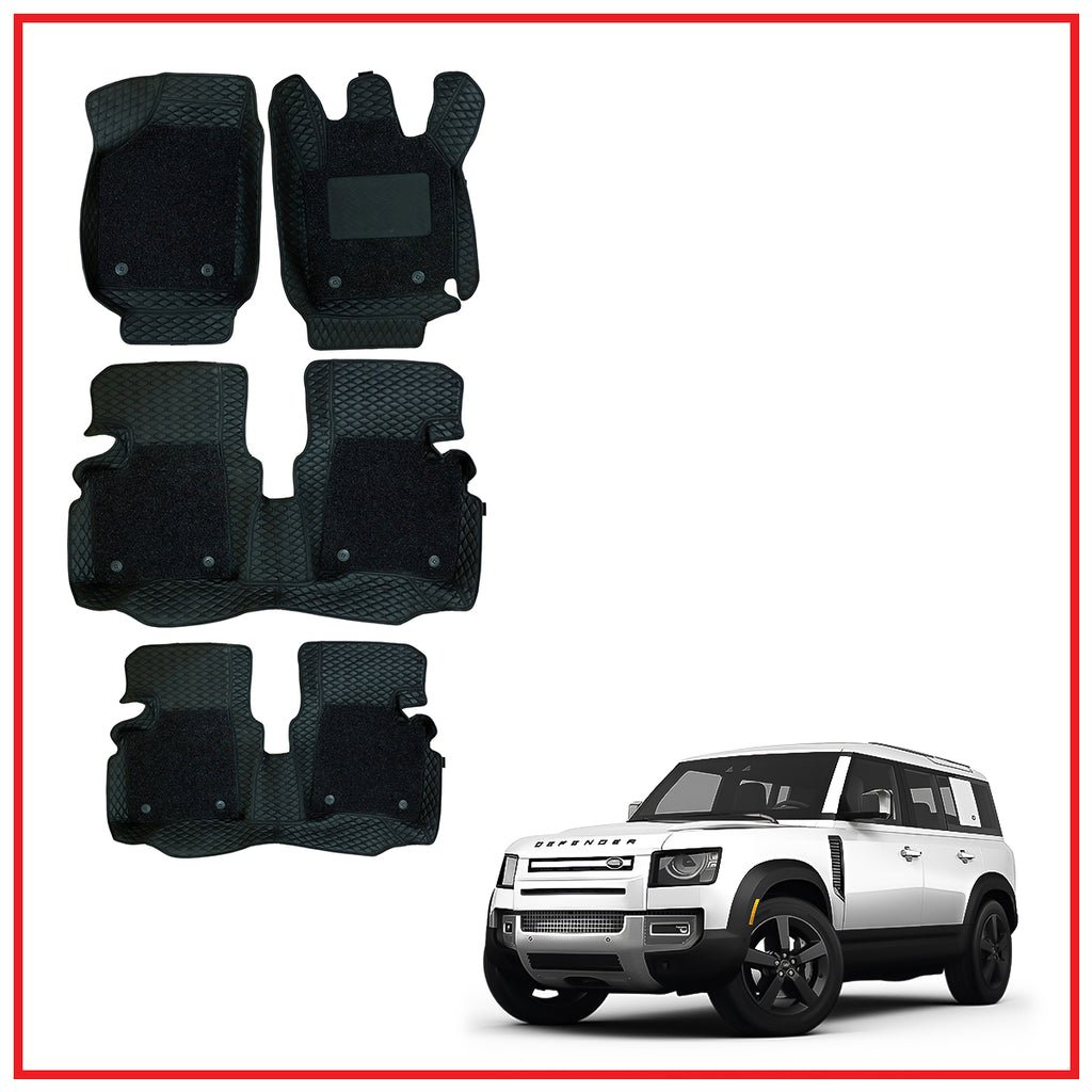 Land rover defender 7d floor premium foot mats