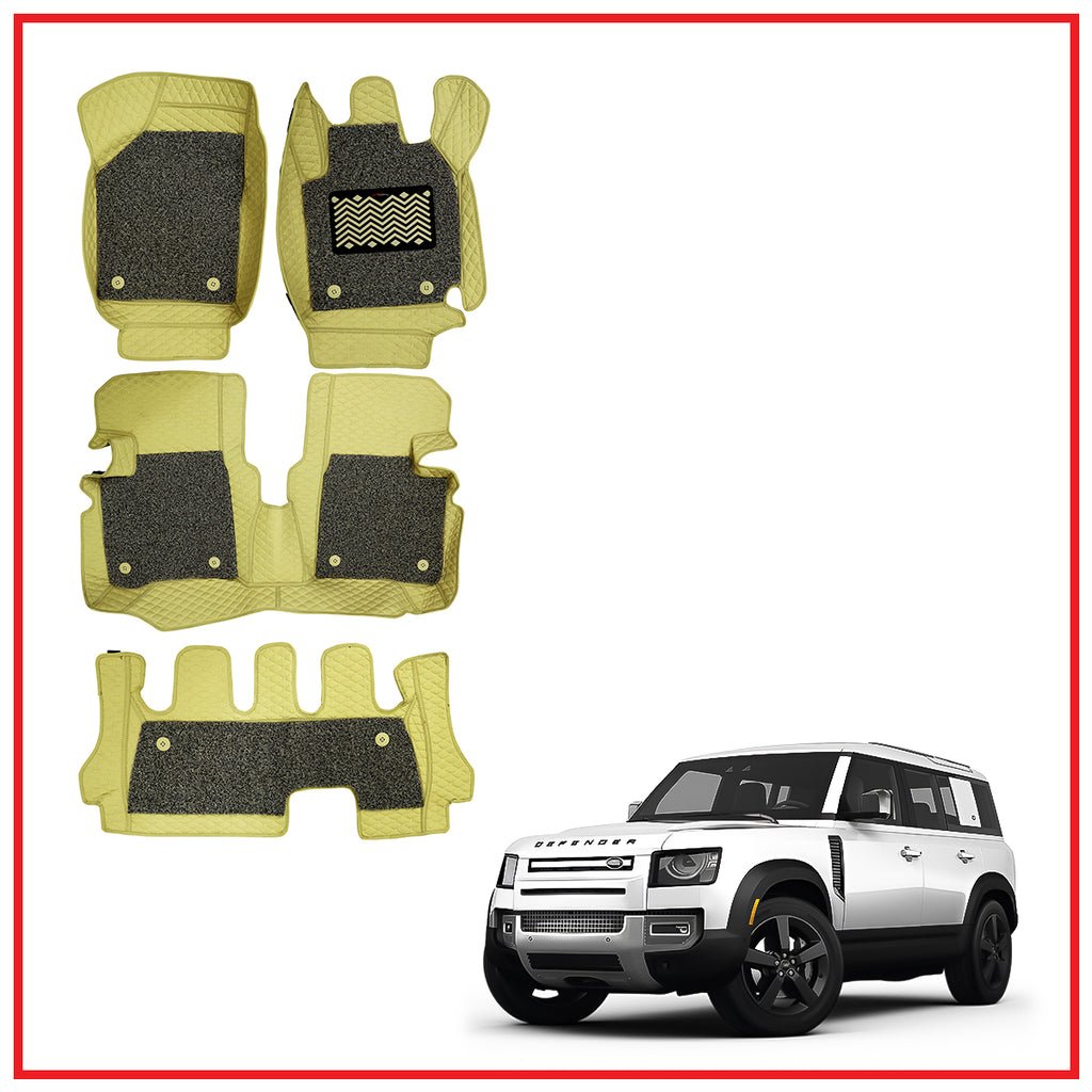 Land rover defender 7d floor premium foot mats
