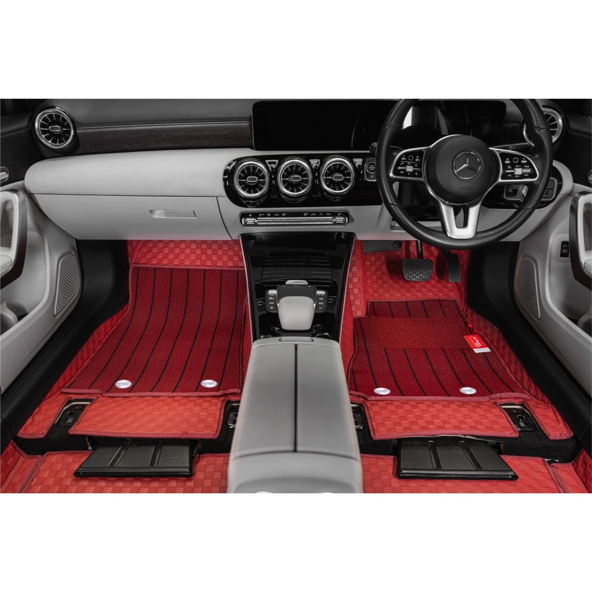 Luxury florino floor mats for audi a3 2014-2022 - wine color