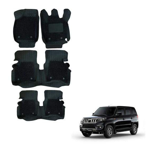 Mahindra bolero neo luxury 7d foot mats - black colour