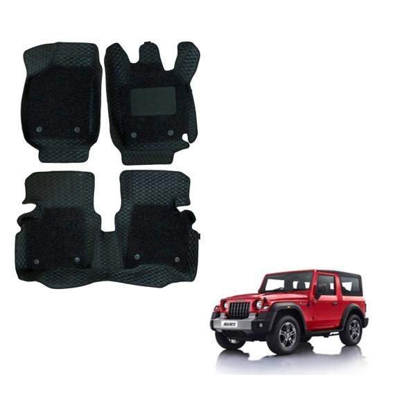 Mahindra new thar superior 7d mat carpet - black colour