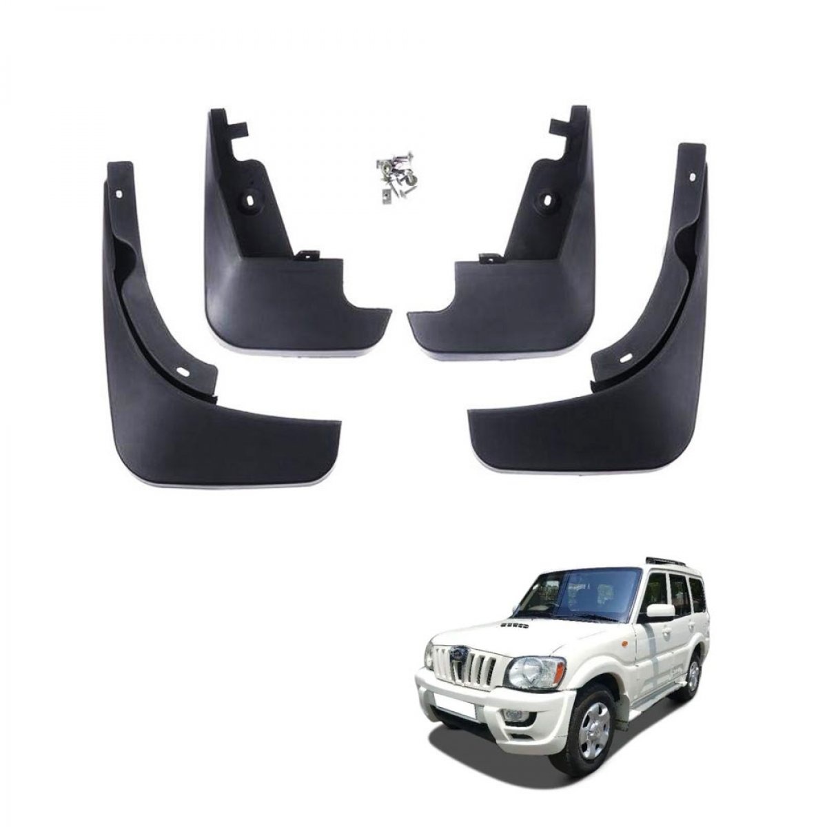Mahindra scorpio 2009-2014 techo best quality o. E type mudflap (set of 4pcs. )