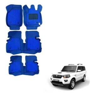 Mahindra Scorpio (2014) Illustrious 7D Foot Mats - Blue Colour
