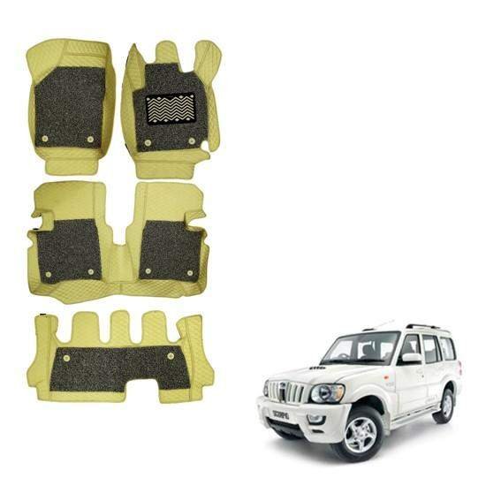 Mahindra scorpio m-hawk illustrious 7d floor mats - beige colour