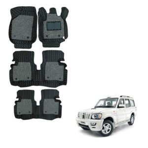 Mahindra Scorpio m-HAWK Spacious Foot Mats - Black/Grey Colour