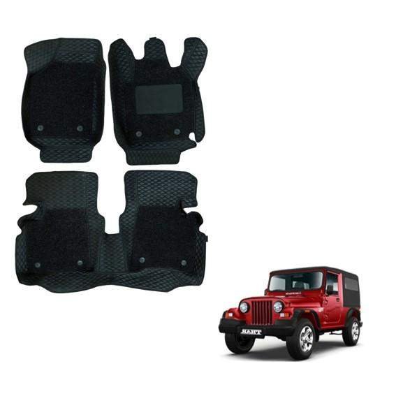 Mahindra thar all-weather 7d mat carpet - black colour