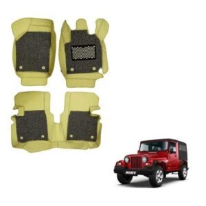 Mahindra Thar Premium 7D Foot Mats - Beige Colour