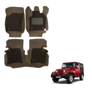 Mahindra Thar Spacious Floor Mats - Brown Colour