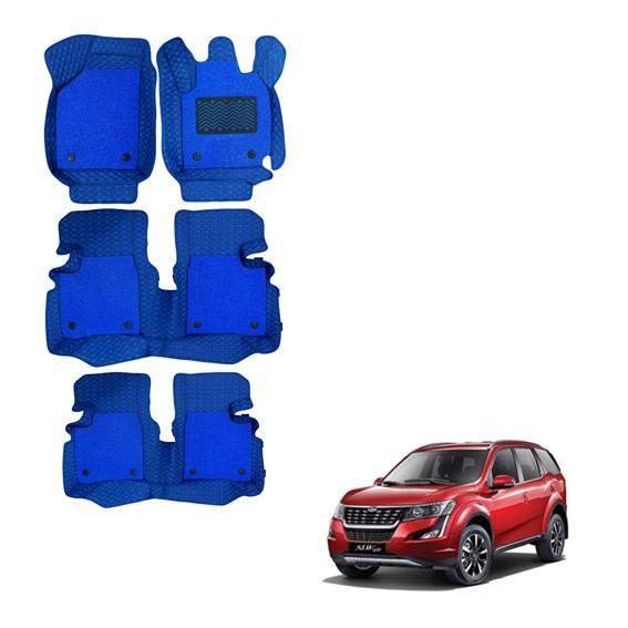 Mahindra xuv 500 luxurious 7d foot mats - blue colour