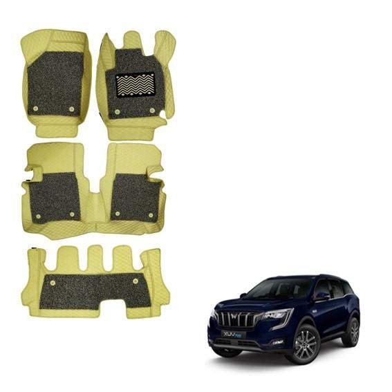 Mahindra xuv 700 illustrious 7d floor mats - beige colour