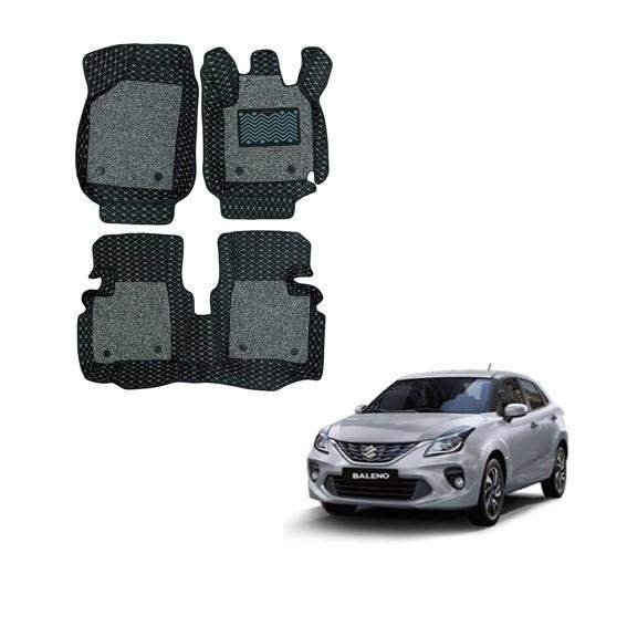 Maruti suzuki baleno premium floor mats - black/grey colour