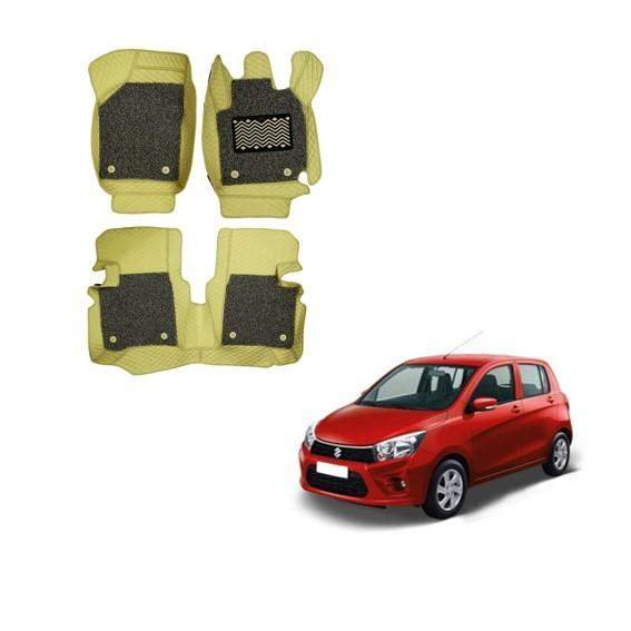 Maruti suzuki celerio luxurious 7d floor mats - beige colour
