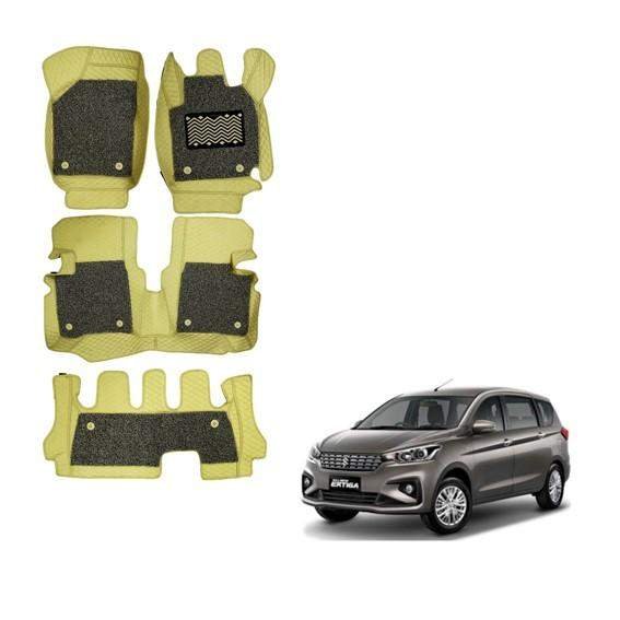 Maruti suzuki ertiga (2018) deluxe 7d mats - beige colour