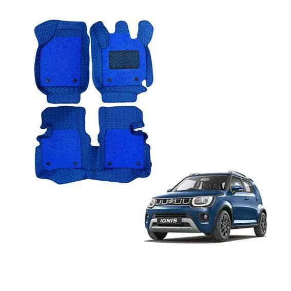 Maruti suzuki ignis illustrious 7d foot mats - blue colour