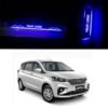 Maruti Suzuki New Ertiga 2018 Door Foot LED Mirror Finish Black Glossy Scuff Sill Plate Guards - 4 Pieces