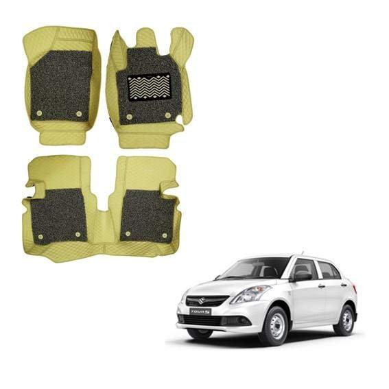 Maruti suzuki swift dzire (2012-2016) luxurious floor mats - beige colour
