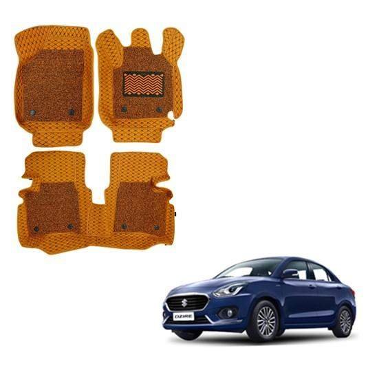 Maruti suzuki swift dzire (2017) premium 7d mat carpet - tan colour