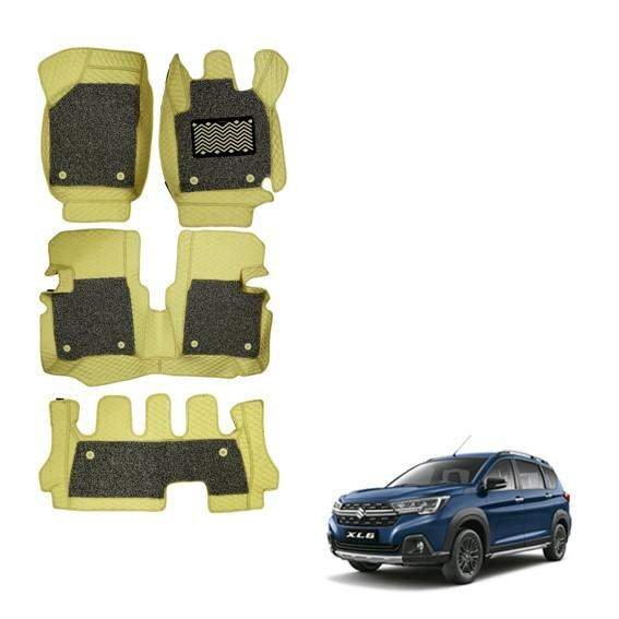 Maruti suzuki xl6 illustrious 7d floor mats - beige colour
