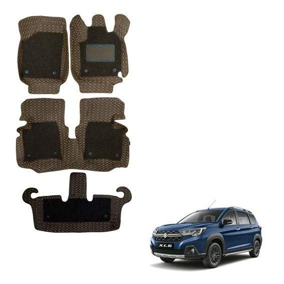 Maruti suzuki xl6 stylish 7d boot mat - brown colour