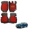 Premium 7D Mats for Volkswagen Ameo - Black/Red Colour