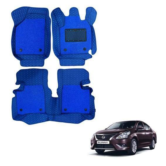 Premium floor mats for nissan sunny - blue colour