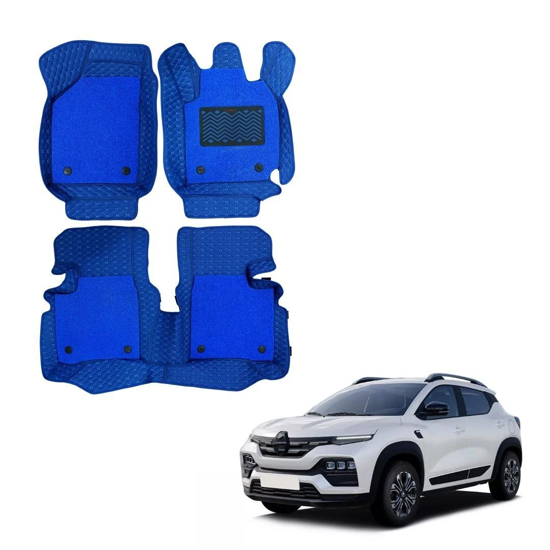Renault kiger superior 7d foot mats - blue colour