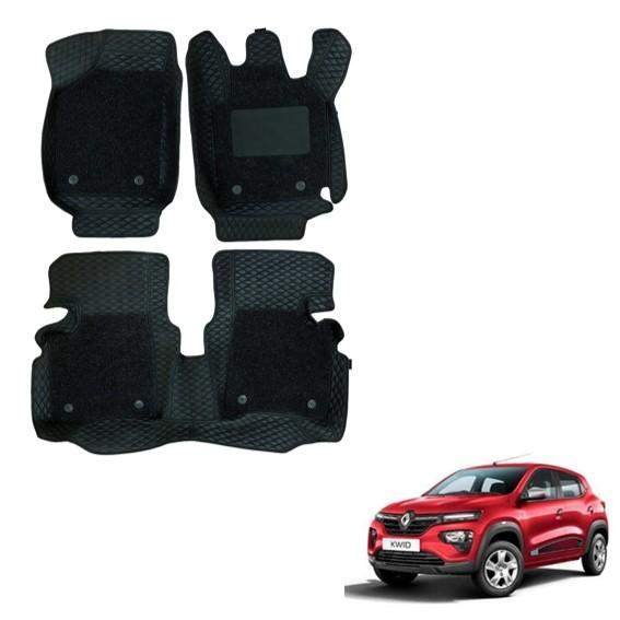 Renault kwid spacious 7d mat carpet - black colour
