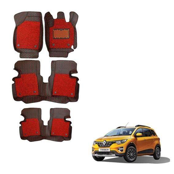 Renault triber spacious floor mats - black/red colour