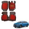 Skoda Slavia Deluxe 7D Foot Mats - Red Colour