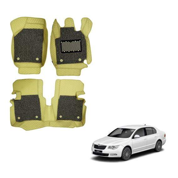 Superior 7d mats for skoda superb - beige colour