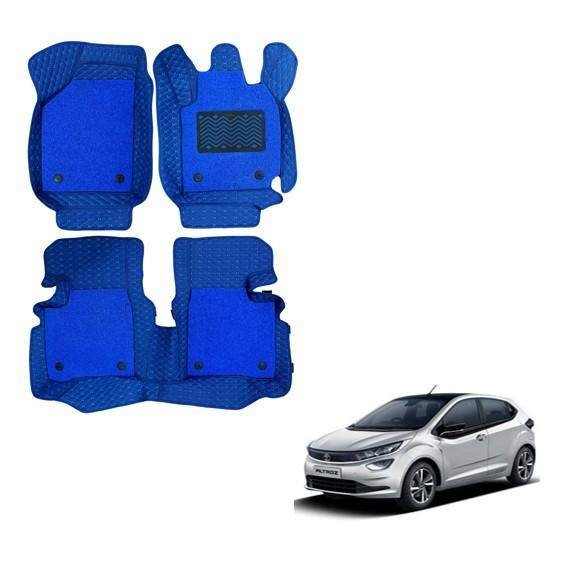 Tata altroz luxury 7d boot mat - blue colour