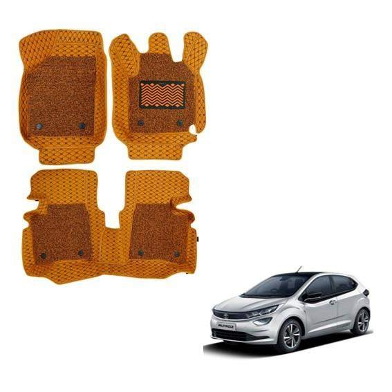 Tata altroz premium 7d foot mats - tan colour