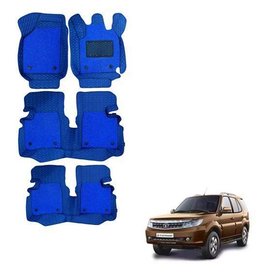 Tata safari storme waterproof floor mats - blue colour