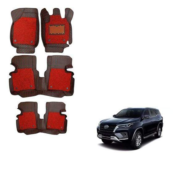 Toyota fortuner (2021) superior 7d mat carpet - red colour