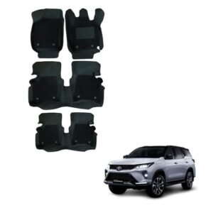 Toyota Fortuner Legender Premium 7D Foot Mats - Black Colour
