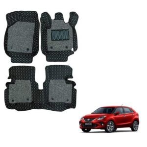 Toyota Glanza Spacious Floor Mats - Black/Grey Colour