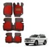 Toyota Land Cruiser Spacious Floor Mats - Black/Red Colour