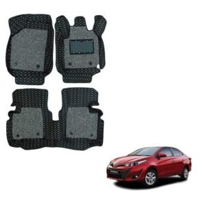 Toyota Yaris Spacious Foot Mats - Black/Grey Colour