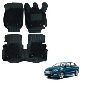 Volkswagen Ameo Luxury 7D Foot Mats - Black Colour