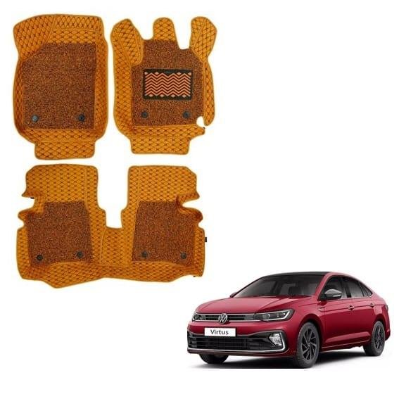 Volkswagen virtus luxurious 7d mats - tan colour