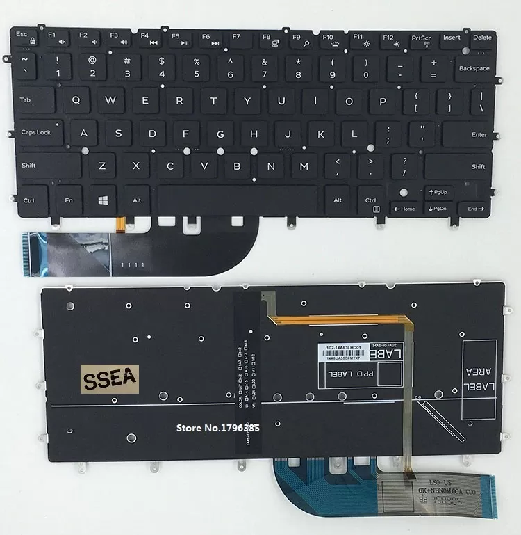 Backlit keyboard for dell inspiron 13 7000 series (7547, 7347, 7348) and xps 13 (9343, 9350) laptops