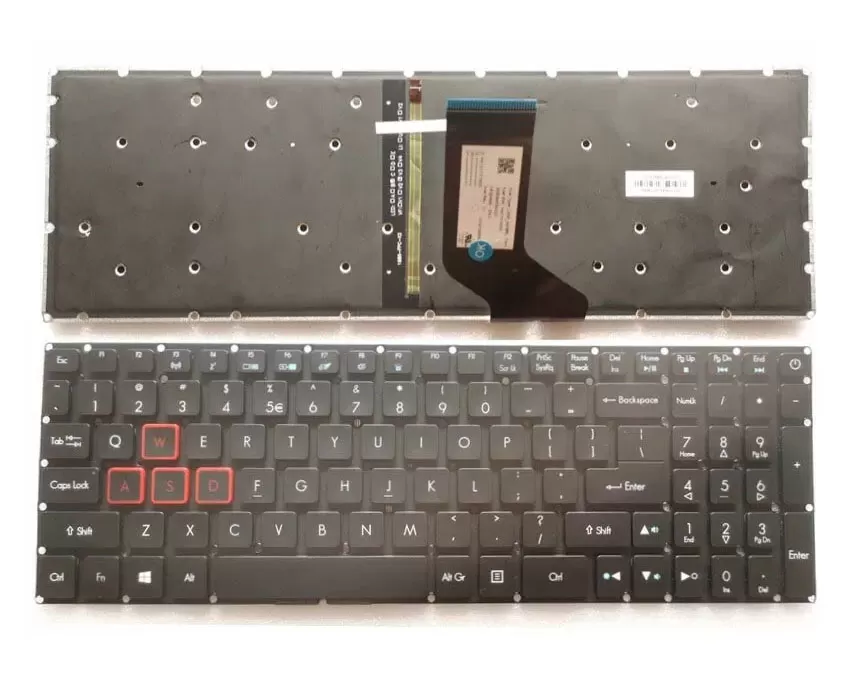 Backlit laptop keyboard for acer aspire vx and nitro an515 series models