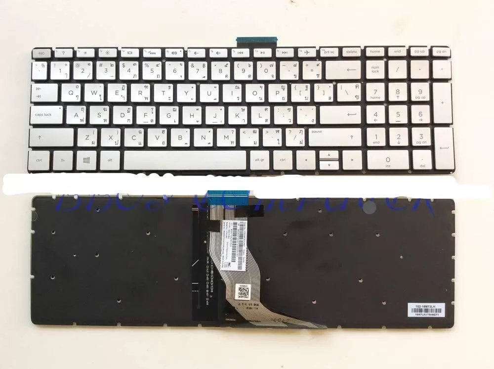 Backlit silver keyboard for hp 15s-gr series (15s-gr0500au, 15s-gr0012au, 15s-gr0011au)