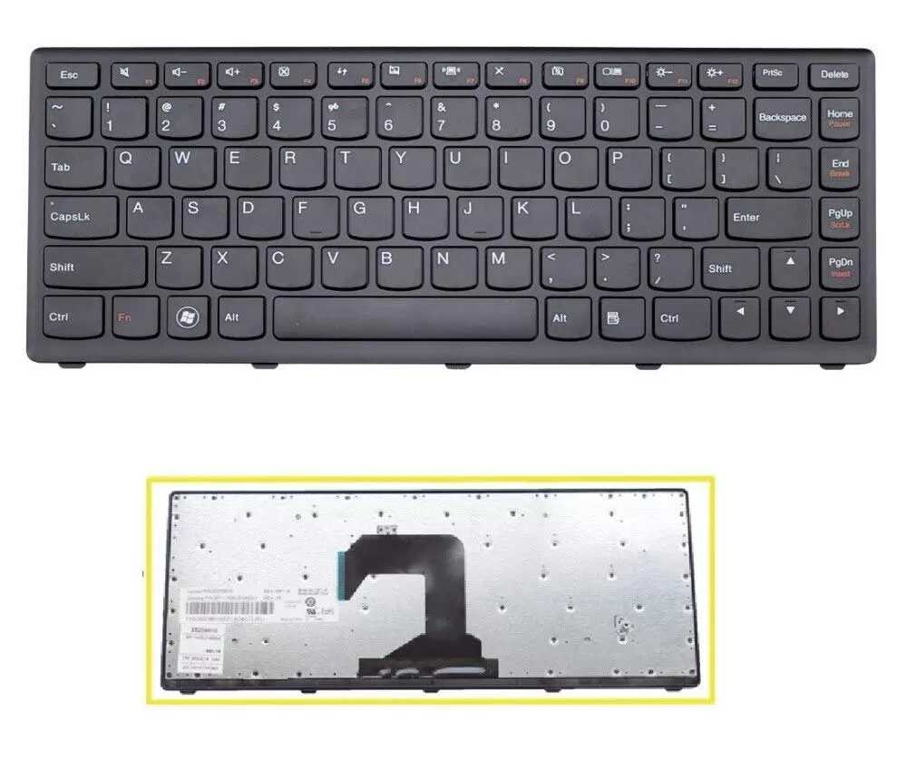Black frame laptop keyboard compatible with lenovo ideapad s405