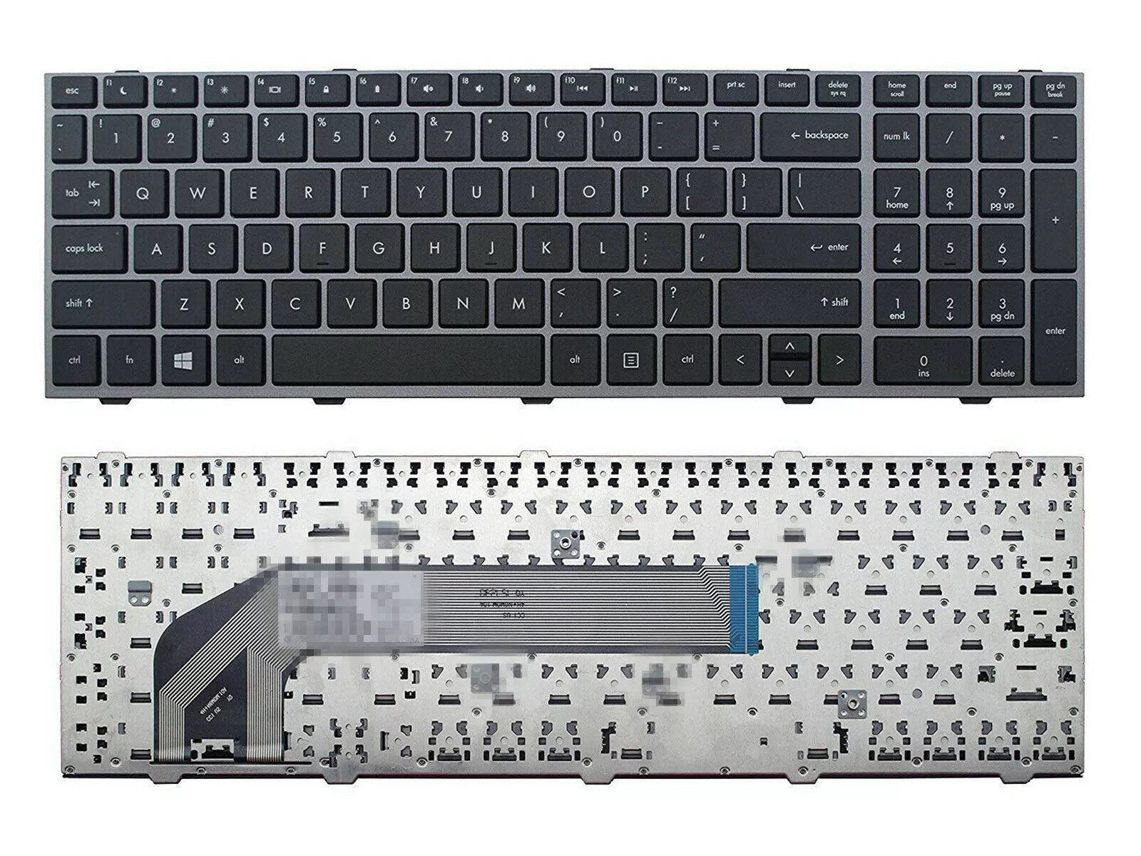 Black keyboard with frame for hp probook 4540s, 4545s, 4745s