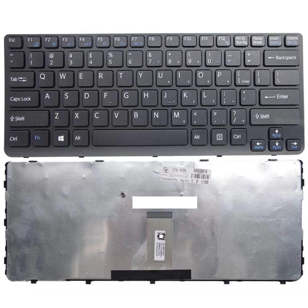 Black laptop keyboard for sony vaio sve14 series